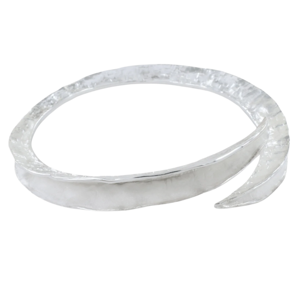 Adjustable Sterling Silver Shimmer Bangle - Reeves & Reeves