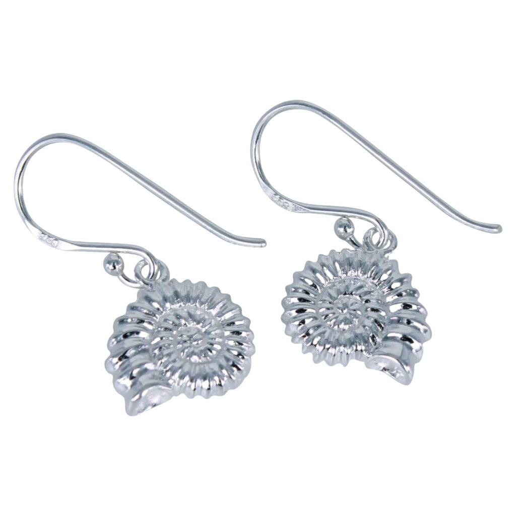 Ammonite Drop Earrings Sterling Silver Reeves Reeves