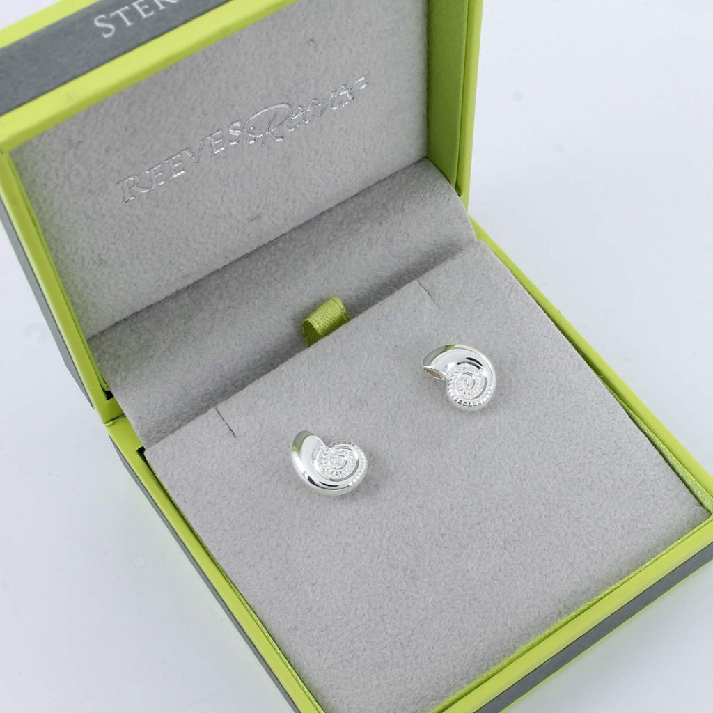 Ammonite Stud Earrings - Reeves & Reeves