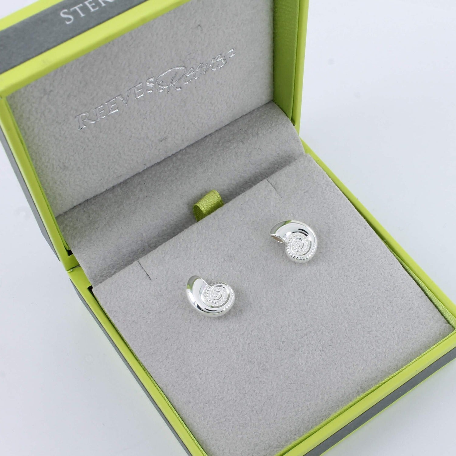 Ammonite Stud Earrings - Reeves & Reeves