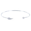 Angel Wing Pavé Cuff Sterling Silver Bracelet - Reeves & Reeves