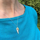 Angel Wings Sterling Silver and Gold Necklace - Reeves & Reeves