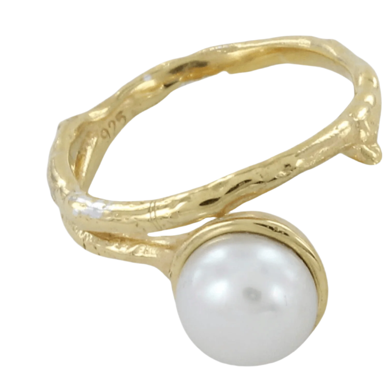 Bark and Pearl Ring - Reeves & Reeves