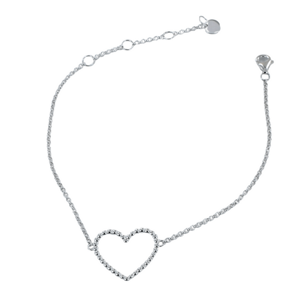 Personalised Sterling Silver Family Heart Bracelet | Lisa Angel