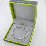 Beaded Sterling Silver Bracelet with Pavé Horseshoe Charm - Reeves & Reeves