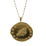 Bee Coin Sterling Silver Necklace - Reeves & Reeves