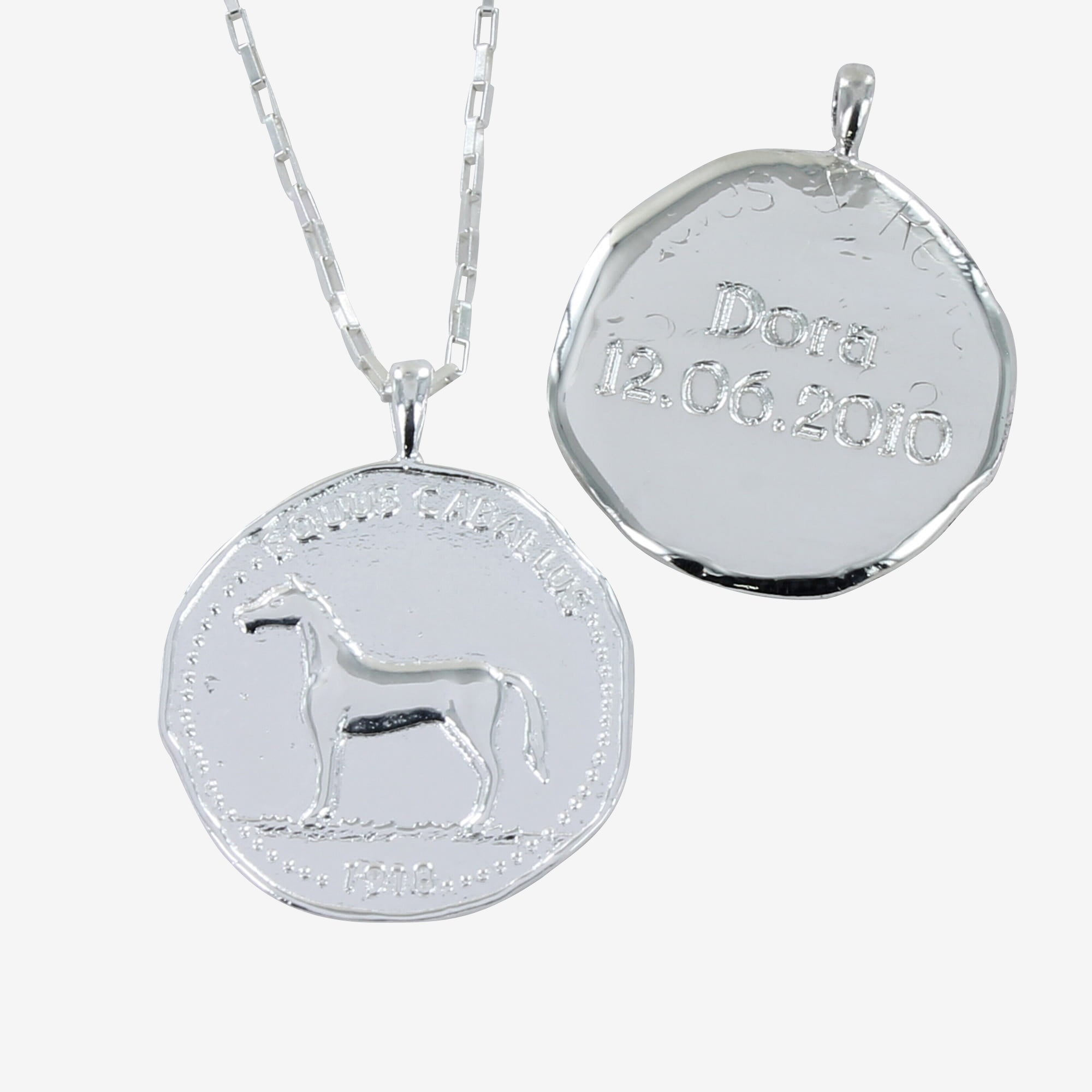 Bee Coin Sterling Silver Necklace - Reeves & Reeves