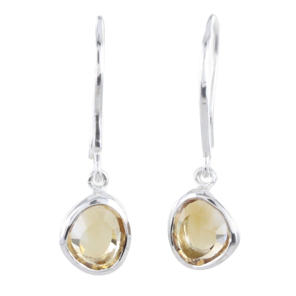 Birthstone Sterling Silver Drop Earrings - Reeves & Reeves