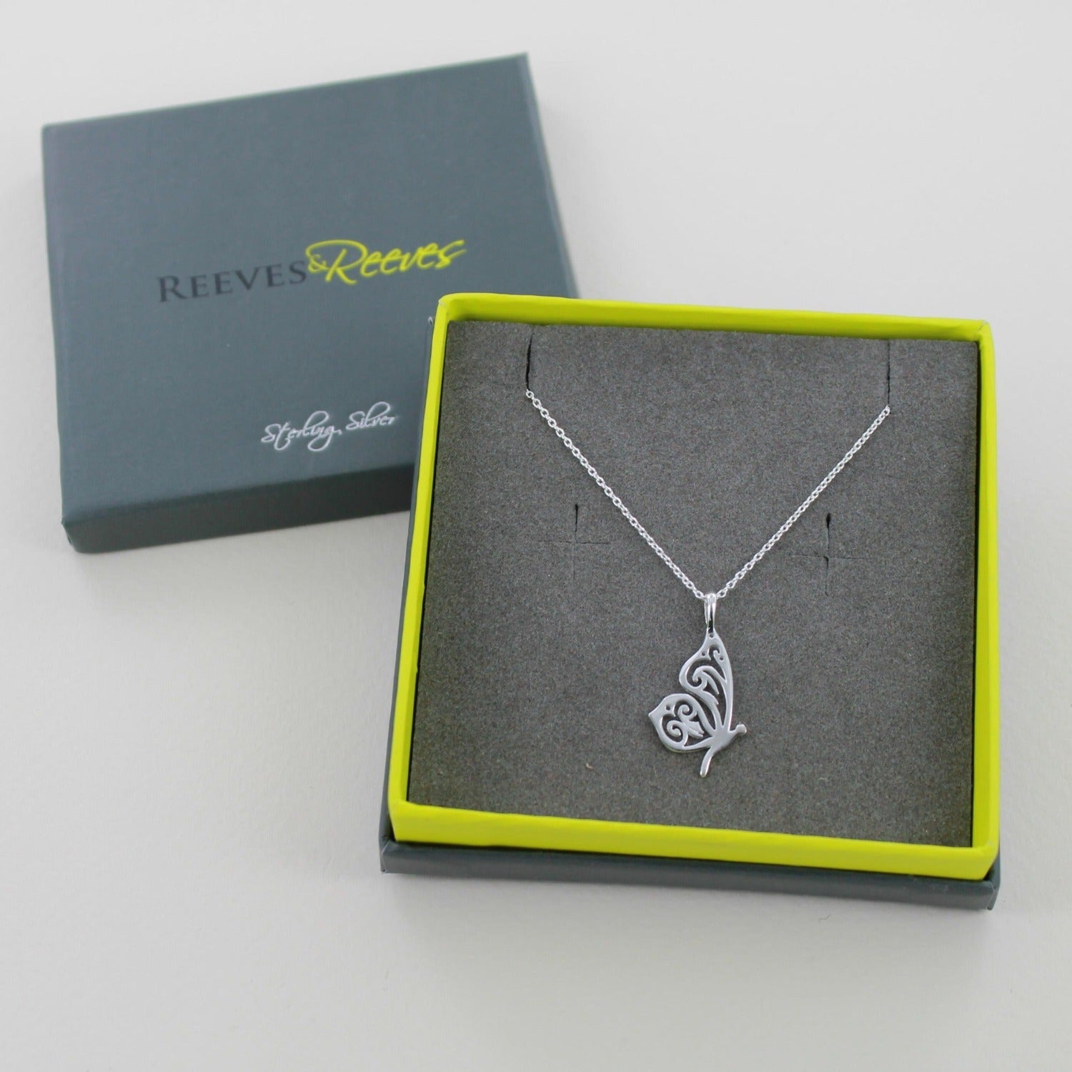 Butterfly Necklace in Sterling Silver - Reeves & Reeves