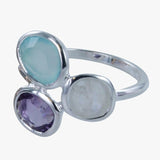 Candy Sterling Silver and Semi-Precious Stone Adjustable Ring - Reeves & Reeves