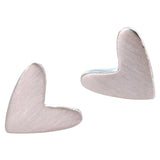 Cariad Heart Sterling Silver Stud Earrings - Reeves & Reeves