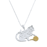 Cat and Wool Sterling Silver Necklace - Reeves & Reeves