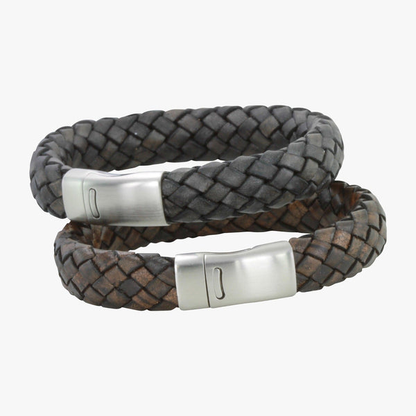 Chunky Clasp Leather Bracelet - Reeves & Reeves