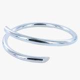 Chunky Sterling Silver Skelter Bangle - Reeves & Reeves