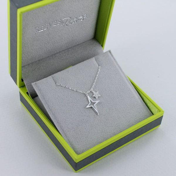 Cosmic Sterling Silver Star Necklace - Reeves & Reeves