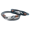 "Cowboy" Suede and Leather Double Wrap Bracelet - Reeves & Reeves