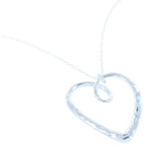 Curly Whirly Heart Design Sterling Silver Necklace - Reeves & Reeves