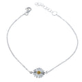 Daisy Chain Adjustable Bracelet in Sterling Silver - Reeves & Reeves
