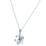 Daisy Silhouette Sterling Silver Necklace - Reeves & Reeves