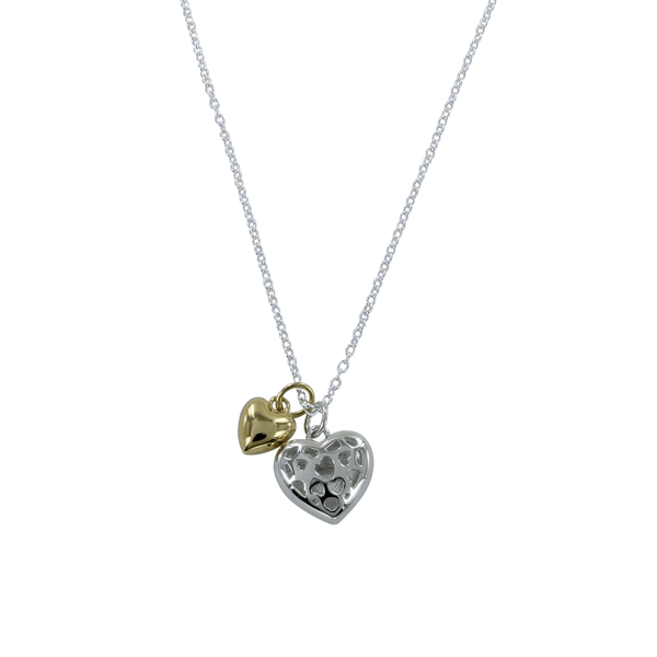 Double Heart Charm Necklace - Reeves & Reeves