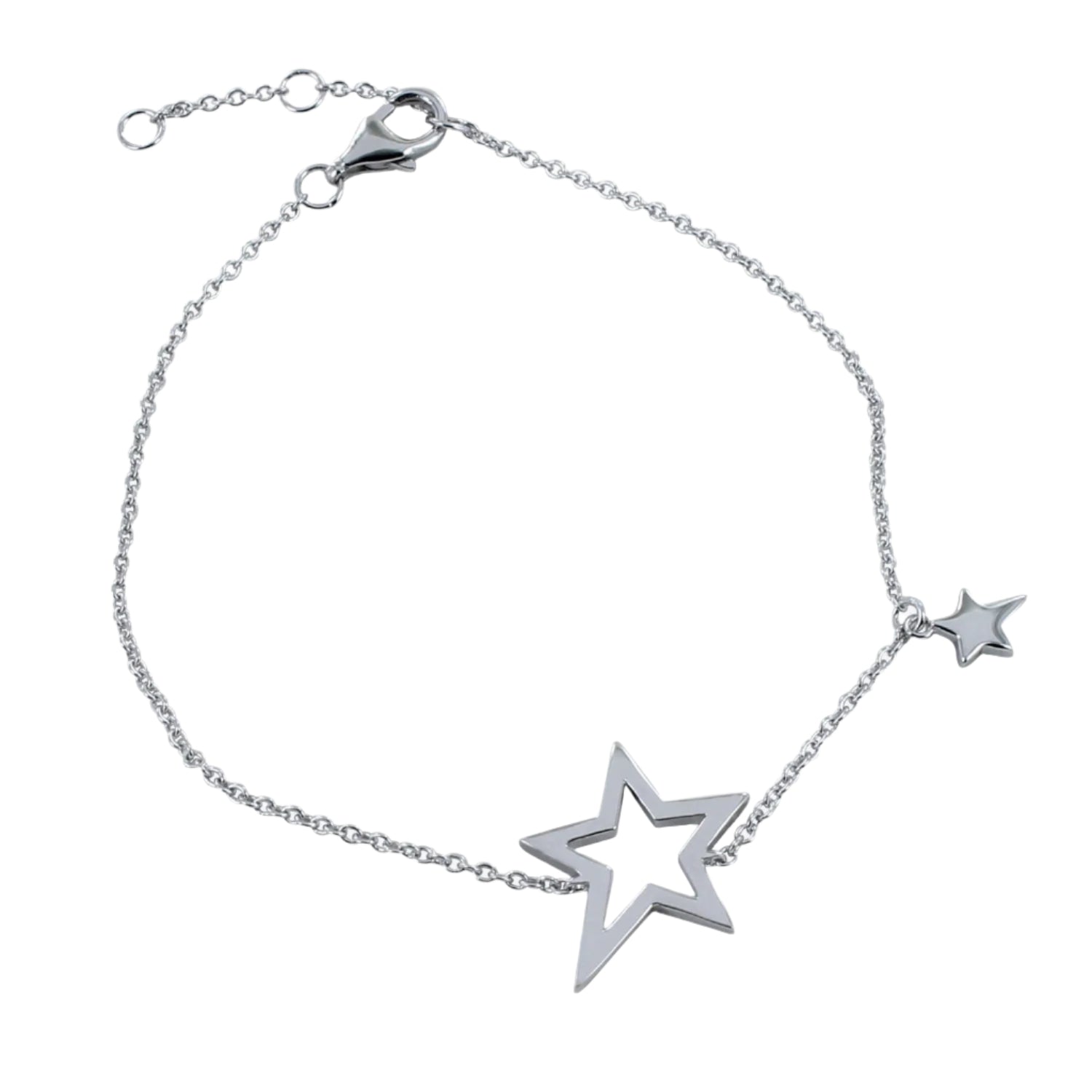 Duet Star Sterling Silver Adjustable Bracelet - Reeves & Reeves