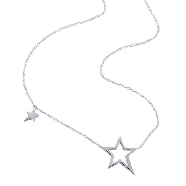 Duet Star Sterling Silver Necklace - Reeves & Reeves