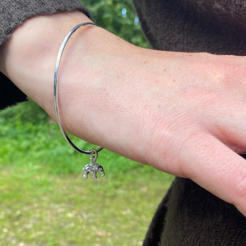 Elephant Charm Bangle - Reeves & Reeves