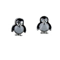 Enamel Penguin Stud Earrings - Reeves & Reeves