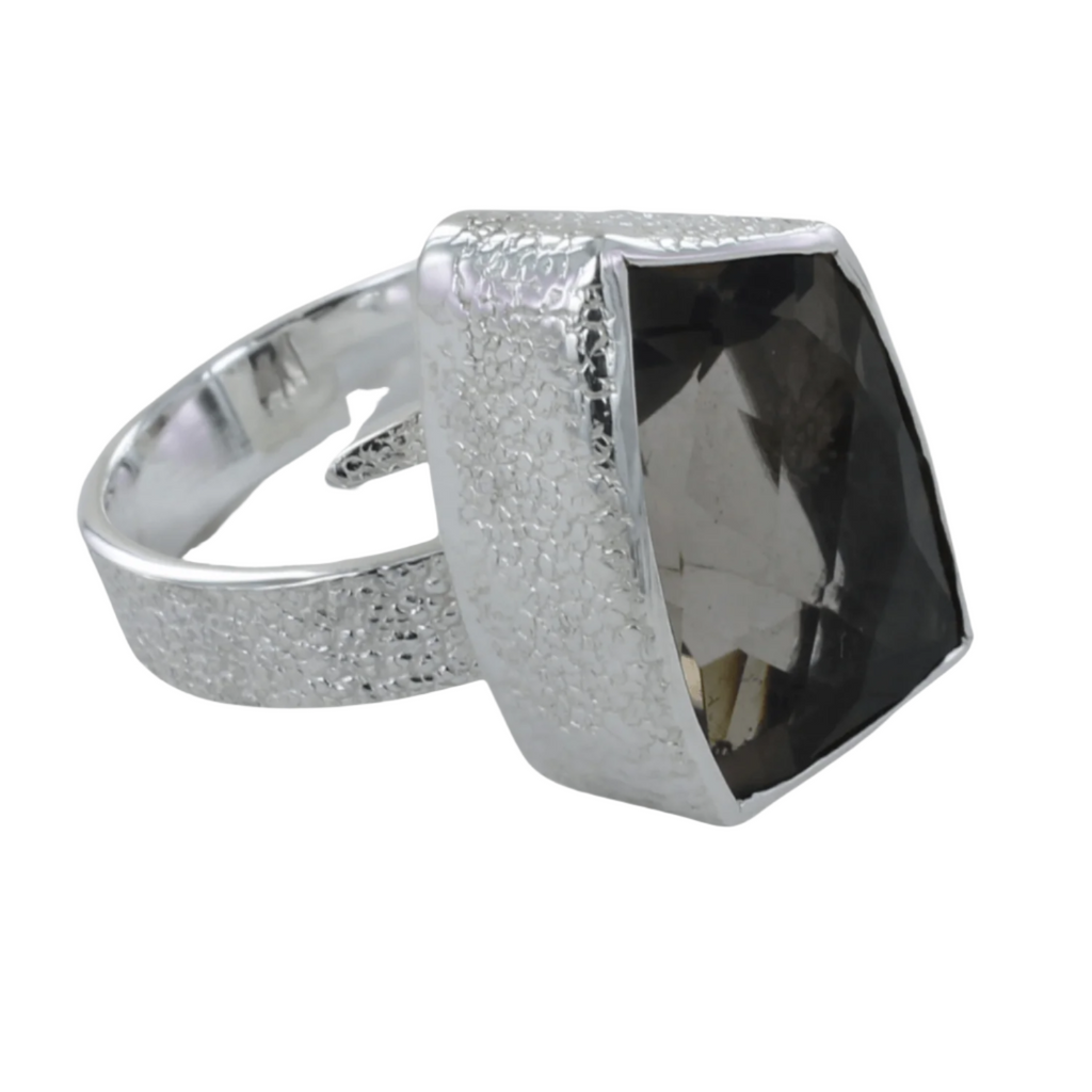 Smoky quartz 2025 cocktail rings