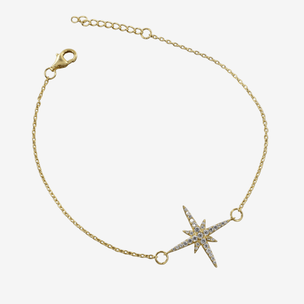 Follow that Star Sterling Silver and Pavé Bracelet - Reeves & Reeves