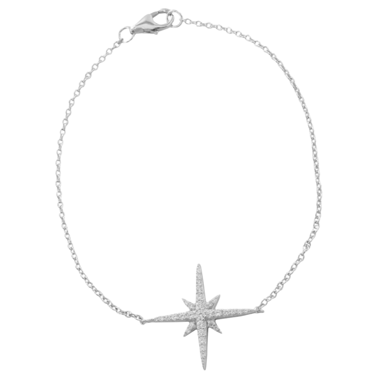 Follow that Star Sterling Silver and Pavé Bracelet - Reeves & Reeves