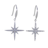 Follow that Star Sterling Silver and Pavé Drop Earrings - Reeves & Reeves
