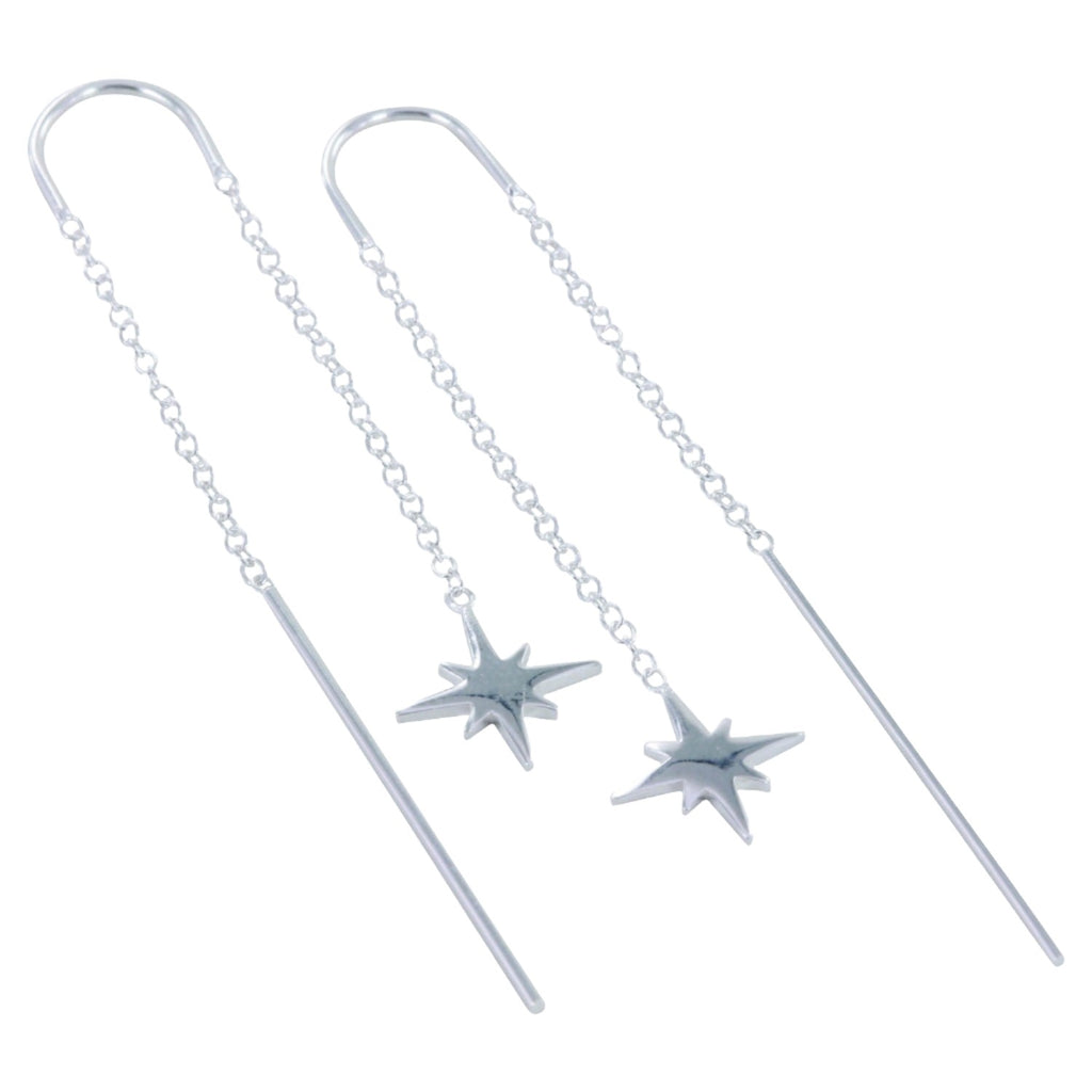Follow That Star Sterling Silver Falling Earrings - Reeves & Reeves