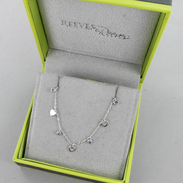 Heart and Blue Shaker Necklace - Reeves & Reeves
