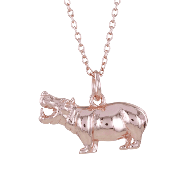 Hippo Necklace in Sterling Silver - Reeves & Reeves