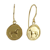 Horse Coin Sterling Silver Drop Earrings - Reeves & Reeves