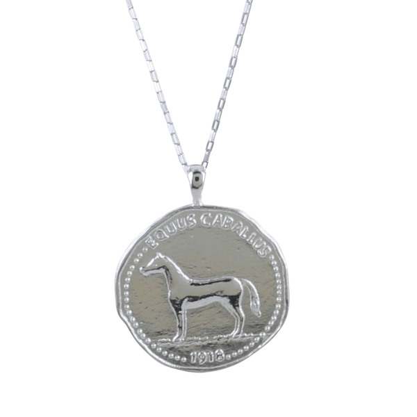 Horse Coin Sterling Silver Necklace - Reeves & Reeves