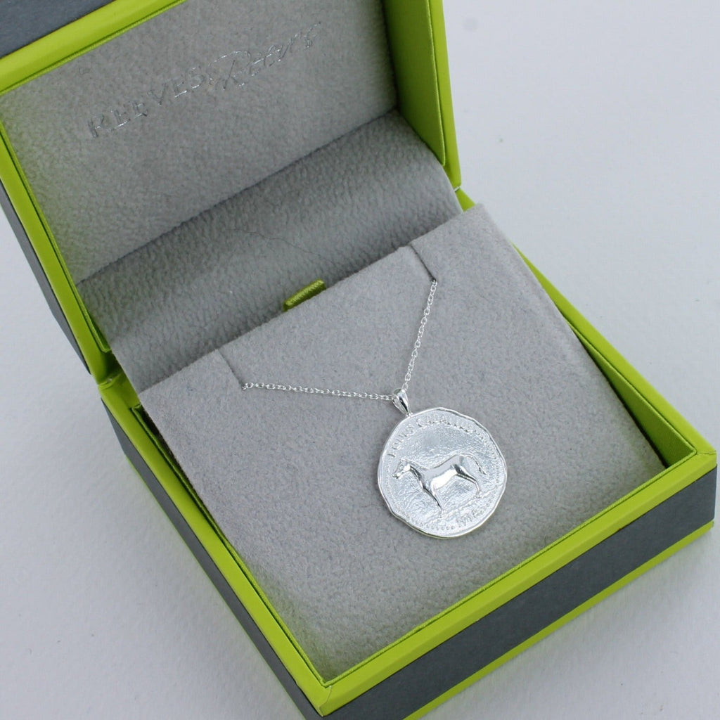Horse Coin Sterling Silver Necklace - Reeves & Reeves