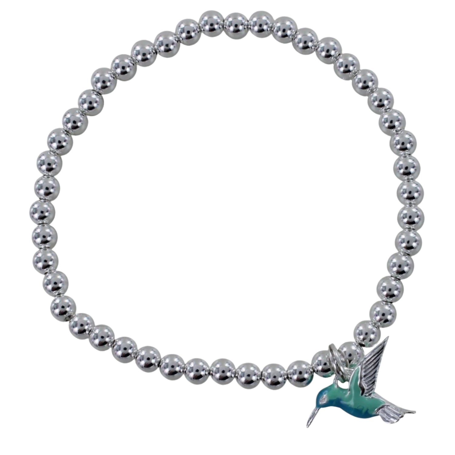 Hummingbird Sterling Silver Charm - Reeves & Reeves