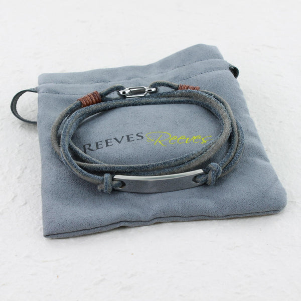 ID Suede Leather Bracelet - Reeves & Reeves
