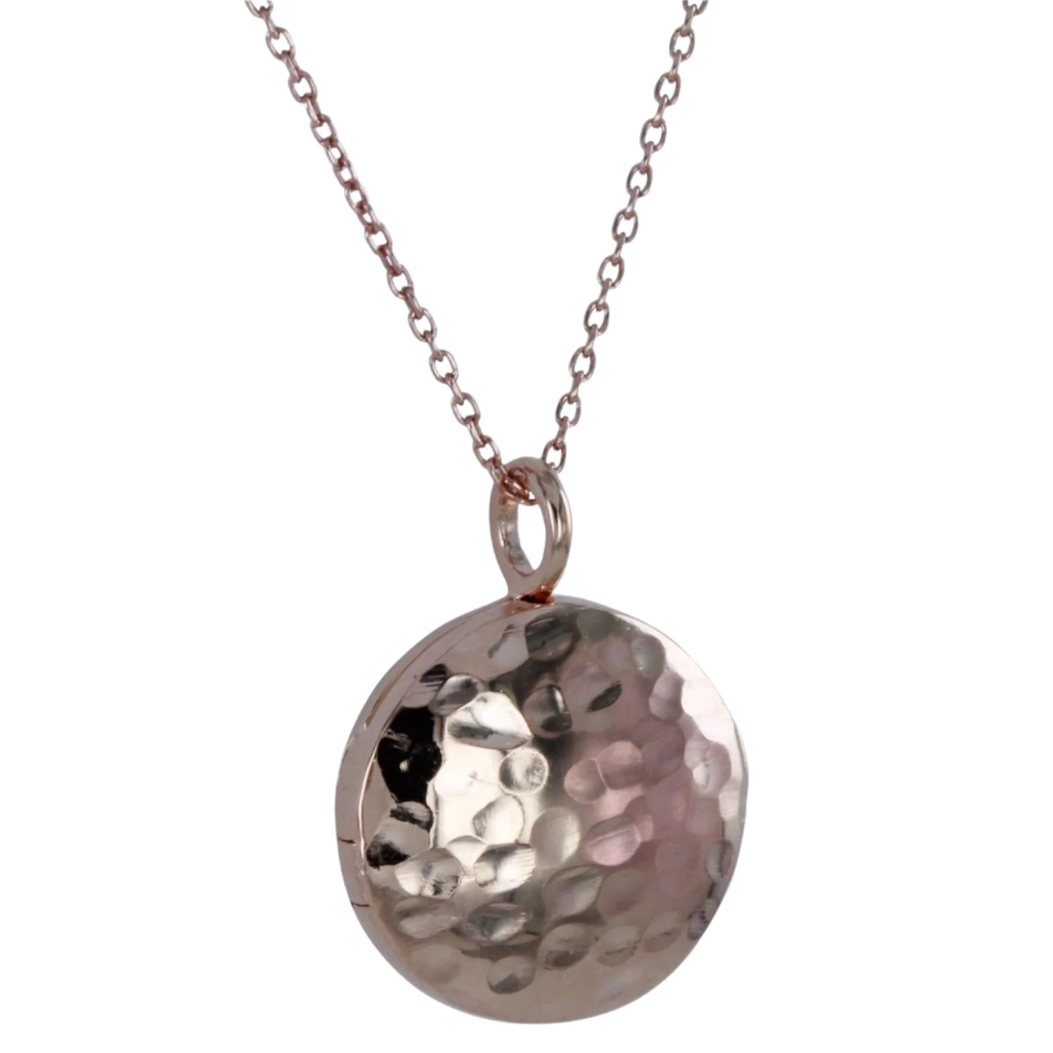 Kitty Hammered Sterling Silver Locket - Reeves & Reeves