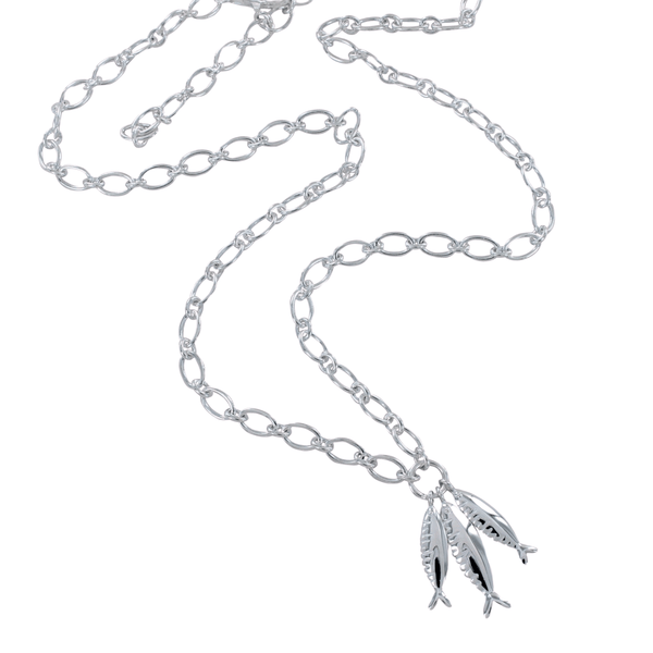 Little Fishes Sterling Silver Necklace - Reeves & Reeves