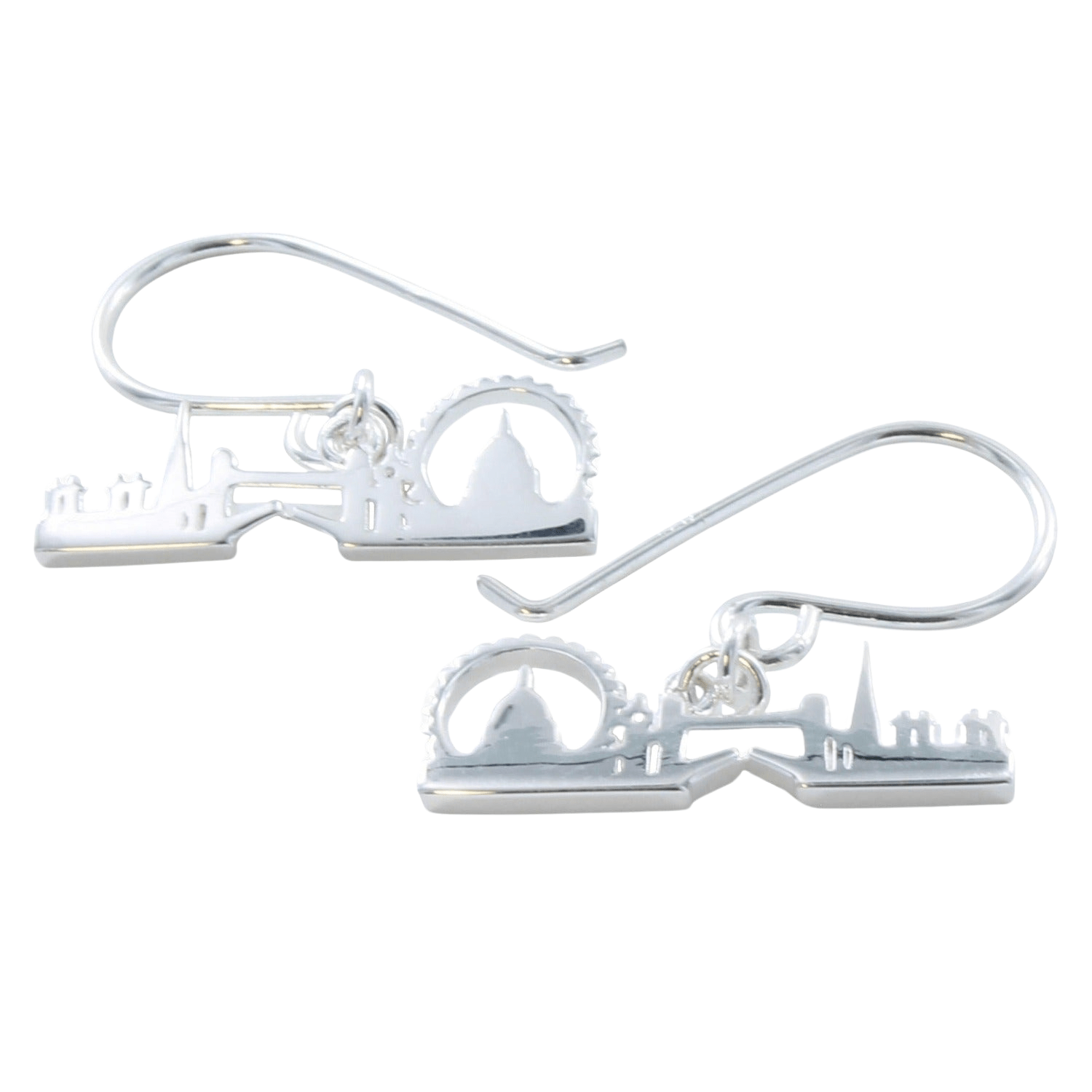 London Skyline Sterling Silver Hook Earrings - Reeves & Reeves