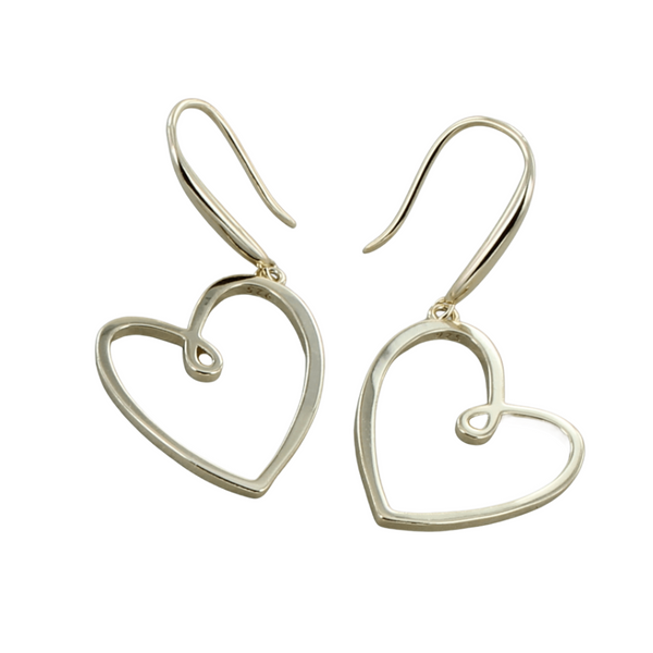 Looped Heart earrings in Sterling Silver - Reeves & Reeves