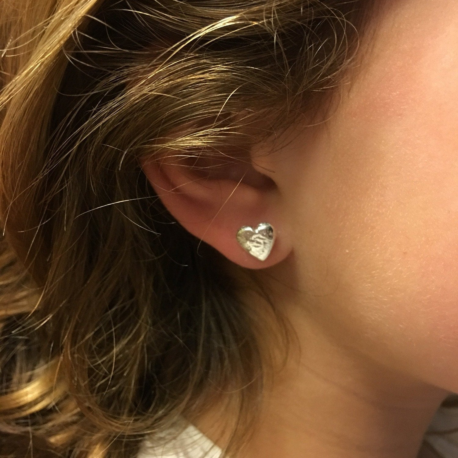 Melting Heart Sterling Silver Stud Earrings - Reeves & Reeves