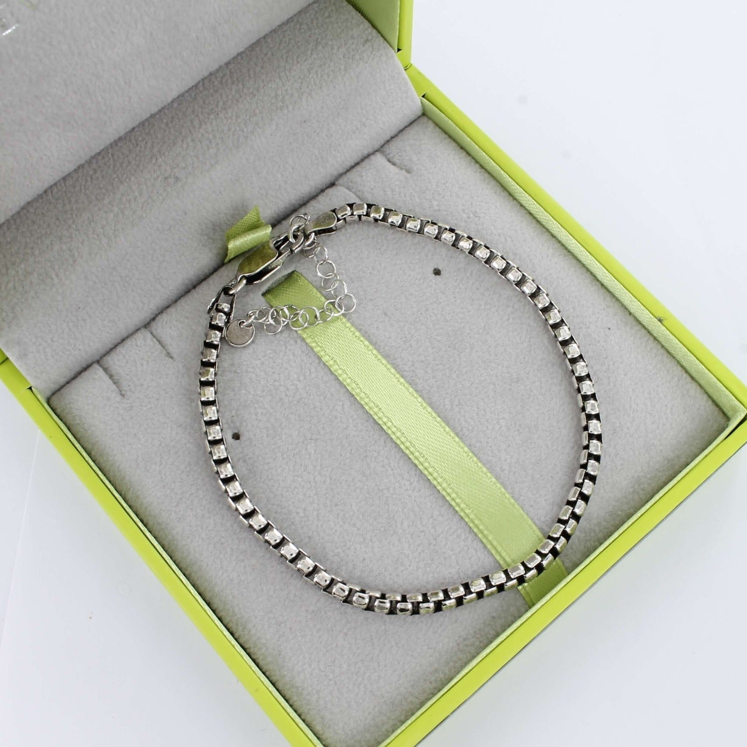 Mens Large Box Chain Bracelet - Reeves & Reeves