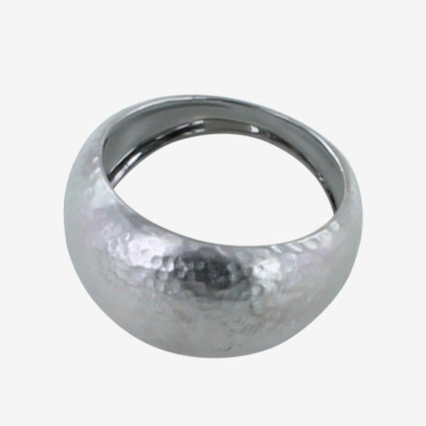 Men's Sterling Silver and Rhodium Disco Ring - Reeves & Reeves