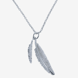 Mens Sterling Silver Feather Necklace - Reeves & Reeves