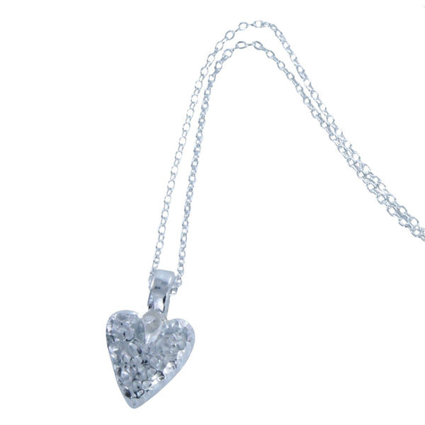 Mini Melting Heart Sterling Silver Necklace - Reeves & Reeves