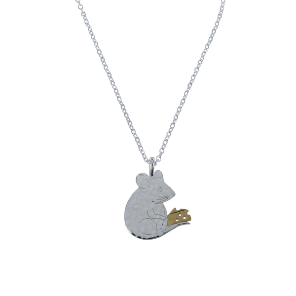 Mouse and Cheese Necklace - Reeves & Reeves